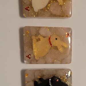 Handcrafted Rabbit Resin Magnets
